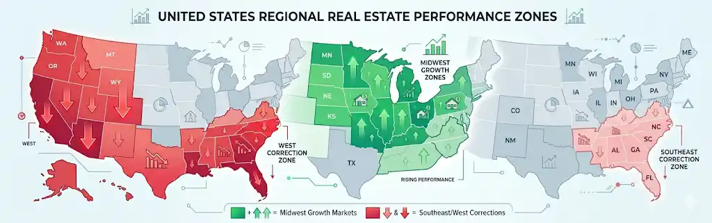 FintechZoom Real Estate Market Overview for 2026
The 2026 housing market represents a reset rather than a return to pre-pandemic norms. After three years of stagnation, transaction volumes are thawing. Existing home sales rose 1.7% to an annualized rate of 4.09 million in February 2026, beating expectations.  However, unsold inventory climbed 2.4% to 1.29 million units, creating 3.8 months of supply. 
Median home prices inched up 0.3% year-over-year to $398,000, but the pace of appreciation is moderating significantly.  Redfin projects only 1% price growth for 2026, while NAR forecasts 4% and Morgan Stanley anticipates 2%.  This divergence reflects regional fragmentation; national averages now matter less than local market selection.
The Federal Reserve's monetary policy remains the primary lever. With inflation cooling from 2022 peaks, the Fed cut benchmark rates by 100 basis points in 2024 and 75 basis points in 2025.  Most analysts expect one additional cut in 2026, bringing mortgage rates into the low-6% range, with occasional dips below 6% during favorable bond market conditions. 
Table 1: 2026 Housing Market Forecasts by Major Institution
Table
Institution	Home Price Growth	Existing Home Sales Projection	Mortgage Rate Forecast	Key Caveat
NAR	4%	+14% increase	~6.0%	Inventory recovery speed varies by metro
Redfin	1%	+3% increase	Low 6% range	Price growth constrained by affordability
Morgan Stanley	2%	Moderate recovery	5.50%–5.75% mid-year, rising H2	Treasury yield volatility
Realtor.com	1.7% sales growth	+8.9% inventory	6.2% average	Inventory remains 12% below pre-2020 levels
This table reveals a consensus around recovery but disagreement on magnitude. The common thread: 2026 offers improved conditions for buyers compared to 2021-2023, though affordability challenges persist.