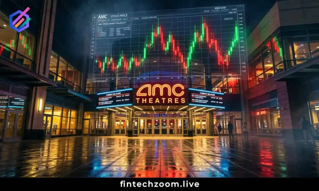 Investor analyzing AMC Entertainment debt burden and financial risks in FintechZoom AMC stock review