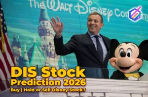 FintechZoom DIS stock prediction chart showing Disney stock price scenarios for 2026