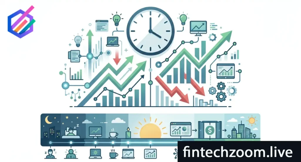 Pre-market trading today timeline showing futures activity between 4 AM and 9:30 AM Eastern market today financial news