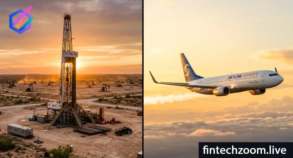Permian Basin shale oil production USA alongside airline representing oil price impact on airlines stocks