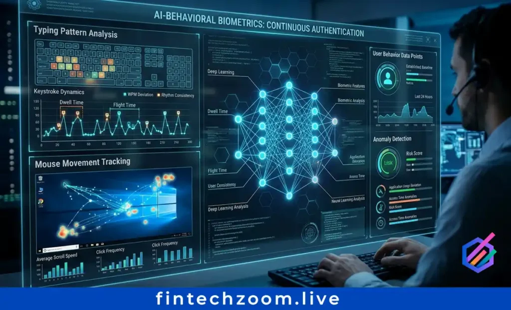AI behavioral biometrics authentication system analyzing user patterns