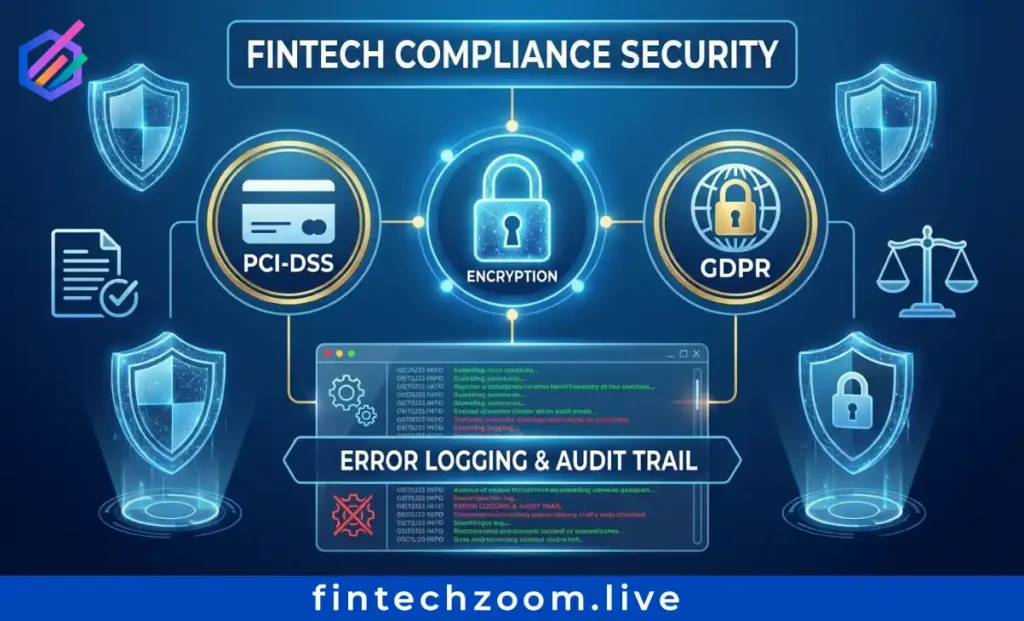 Fintech compliance error logging with PCI-DSS and GDPR data protection