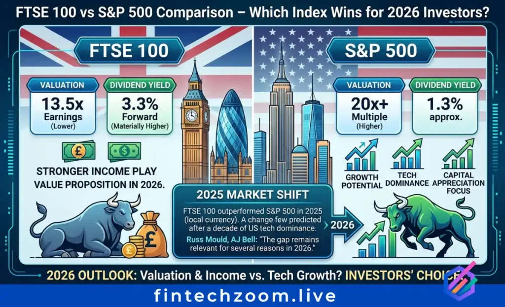 FTSE 100 Today 2026 price forecast chart showing bull and bear scenarios from 11000 to 13000