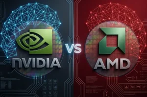Nvidia vs AMD AI chip comparison 2026 stock analysis