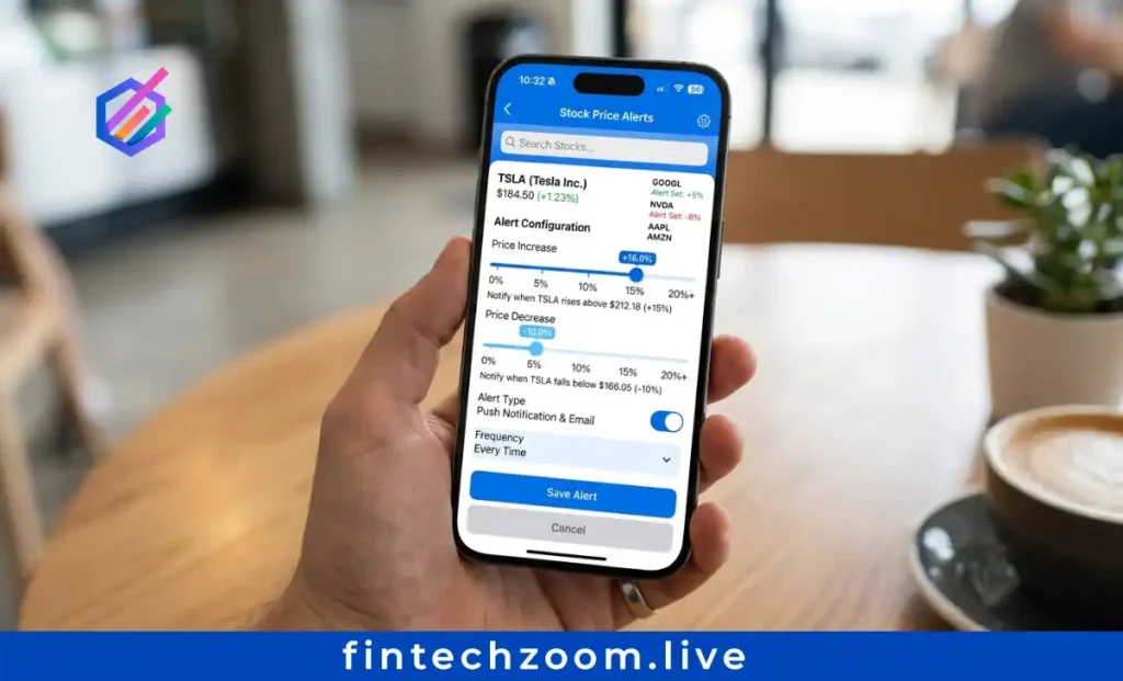 stock price alert settings app configuration panel 2026 investment